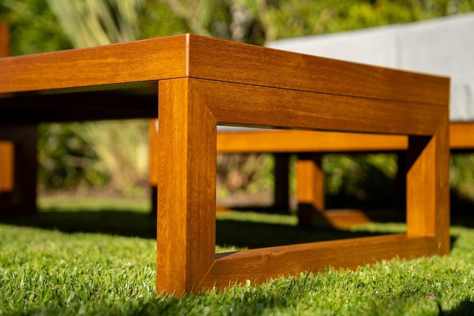 Mesa baja outdoor de la colección Muro